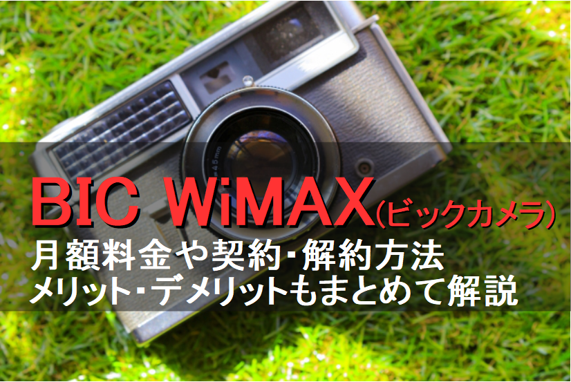 BIC WiMAX　ビックカメラ　メリット　デメリット　新料金　ギガ放題